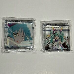 Set Of 2 Hatsune Miku Expo 10th Anniversary Acrylic Mini Block Art By Iwato NEW